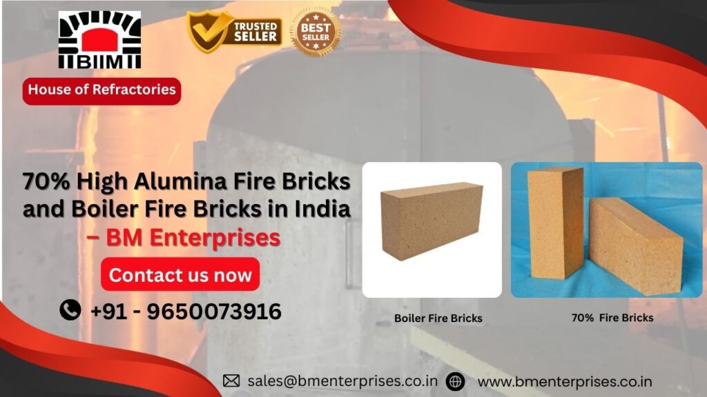 70% High Alumina Fire Bricks and Boiler Fire Bricks in India