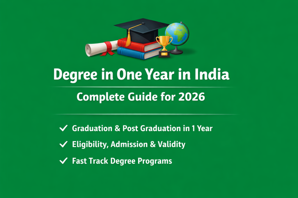Graduation & Post Graduation Degree in One Year – Complete Guide 2026