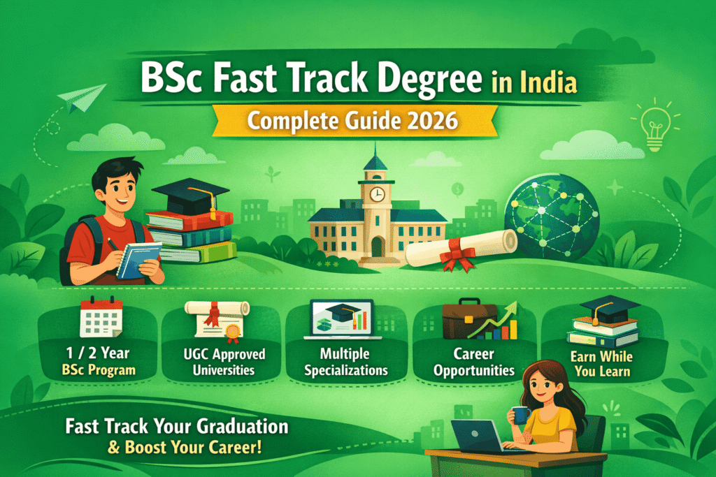 BSc Fast Track Degree in India 2026 | Complete Guide