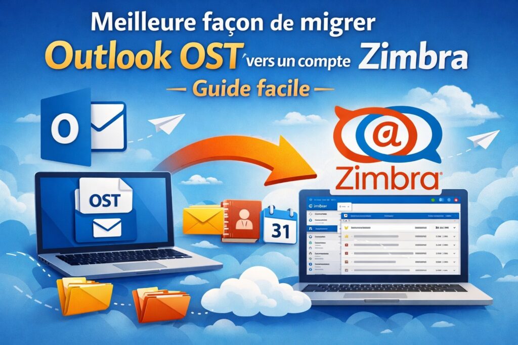 Meilleure façon de migrer Outlook OST vers un compte Zimbra – Guide facile