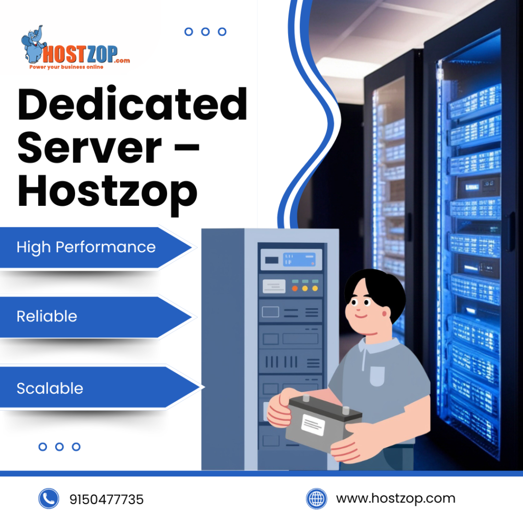 Enhance Business Continuity Using Best Dedicated Servers By Hostzop In India.