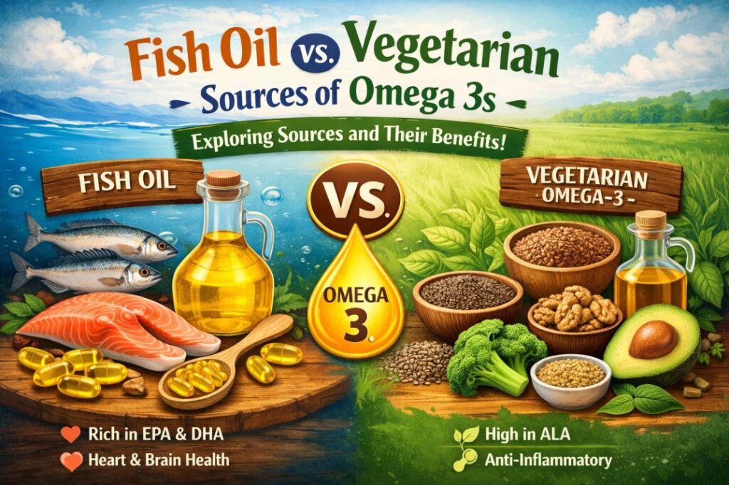Fish Oil vs. Vegetarian Sources of Omega 3s: Exploring Sources and Their Benefits!