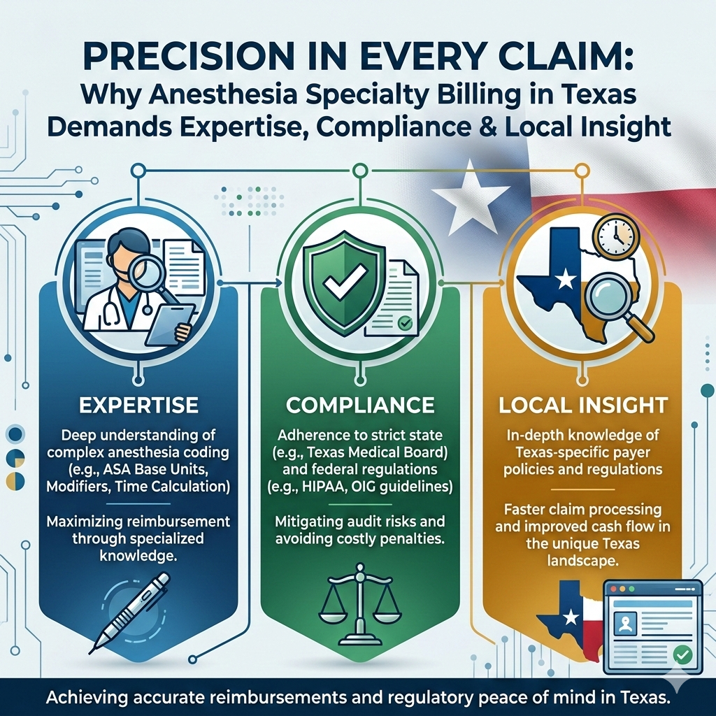 Precision in Every Claim: Why Anesthesia Specialty Billing in Texas Demands Expertise, Compliance & Local Insight
