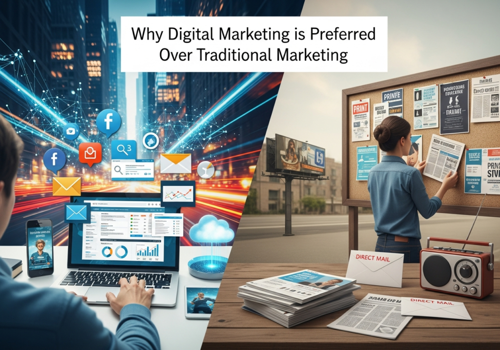 Why Digital Marketing is Preferred Over Traditional Marketing