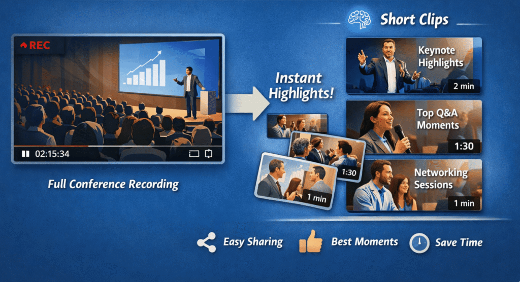 Why Every Conference Needs AI Video Clips, Highlights, and Recap in 2026