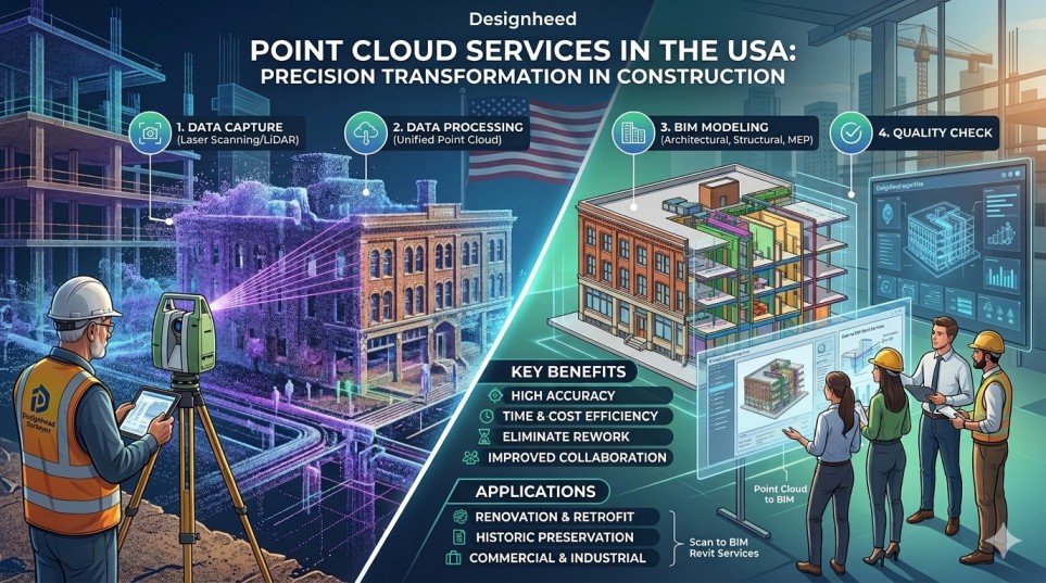 Point Cloud Services in USA – Transforming Construction with Precision | Designheed