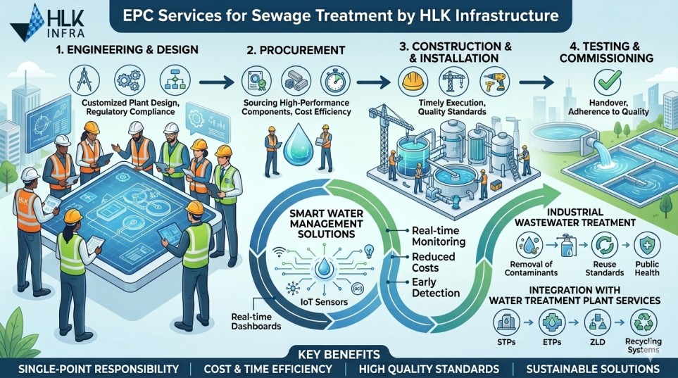 EPC Services for Sewage Treatment – Sustainable Solutions by HLK Infrastructure