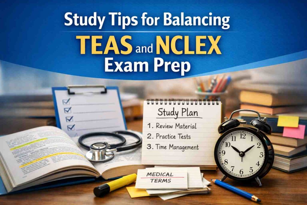 Study Tips for Balancing TEAS and NCLEX Exam Prep