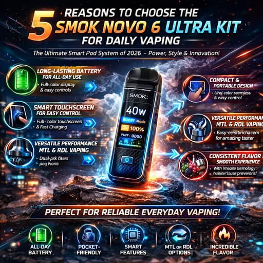 5 Reasons to Choose the Smok Novo 6 Ultra Kit for Daily Vaping