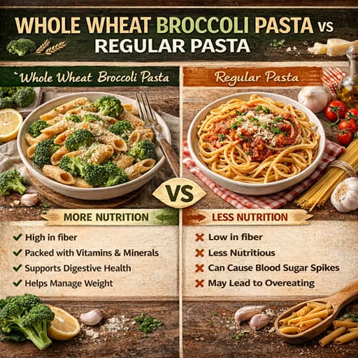 Whole Wheat Broccoli Pasta vs Regular Pasta: Which Is Better?