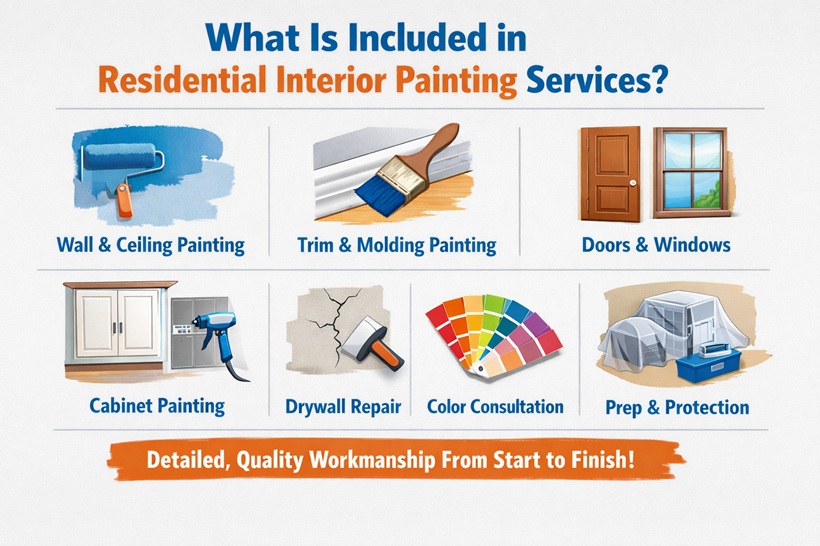 What Is Included in Residential Interior Painting Services.