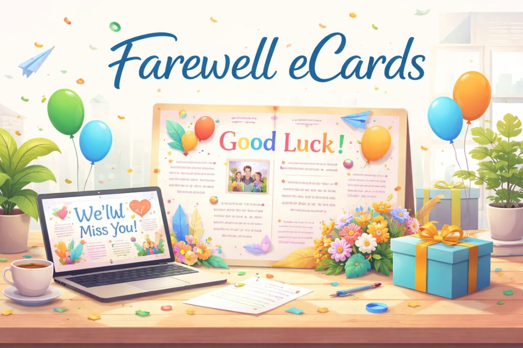 How to Design Farewell eCards – Best Online Leaving Card Ideas & Farewell Text Tips