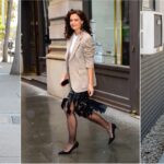 behind her own glam and hair rollers included