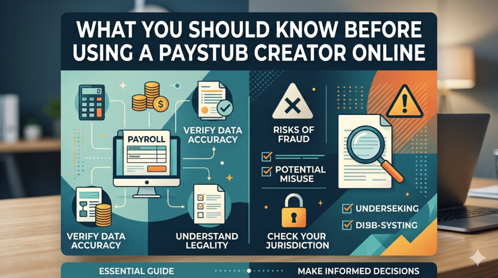 What You Should Know Before Using a Paystub Creator Online
