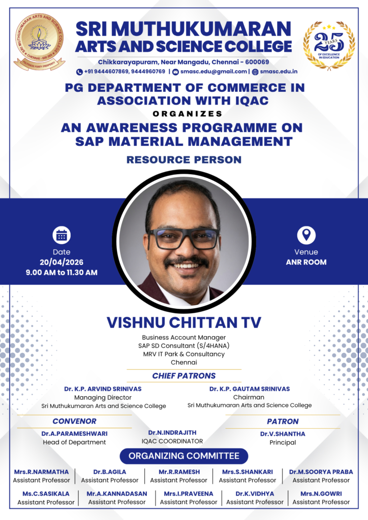 Best Arts College in Chennai | SMaSC Chennai