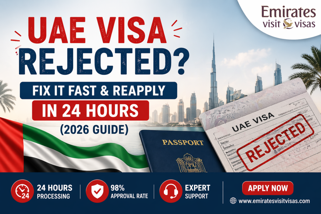 UAE Visa Rejected? Fix It Fast & Reapply in 24 Hours (2026 Guide)