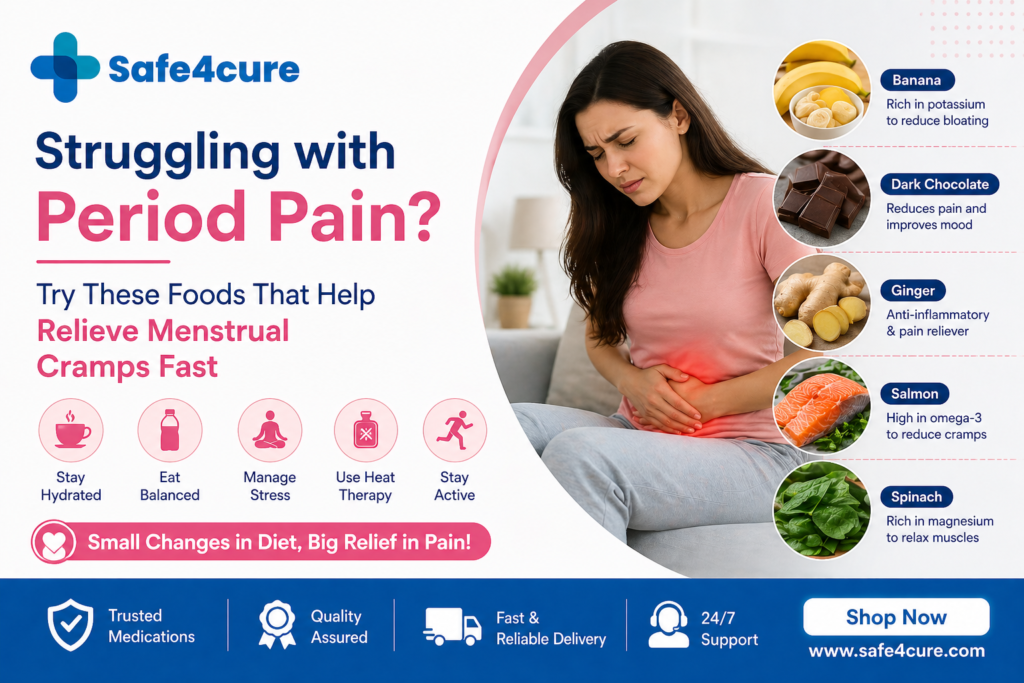 Struggling with Period Pain? Try These Foods That Help Relieve Menstrual Cramps Fast