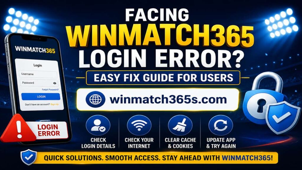 Facing Winmatch365 Login Error? Easy Fix Guide for Users