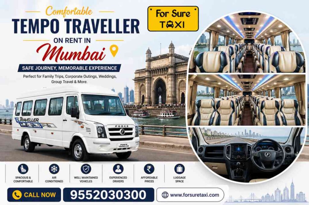 Tempo Traveller on Rent in Mumbai | 12, 16, 20 Seater at Best Price
