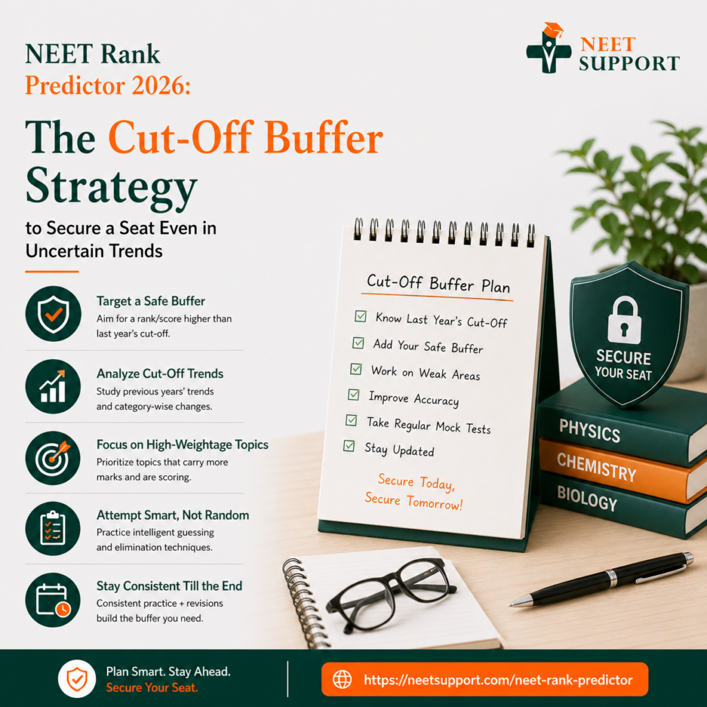 NEET Rank Predictor 2026: The Cut-Off Buffer Strategy to Secure a Seat Even in Uncertain Trends