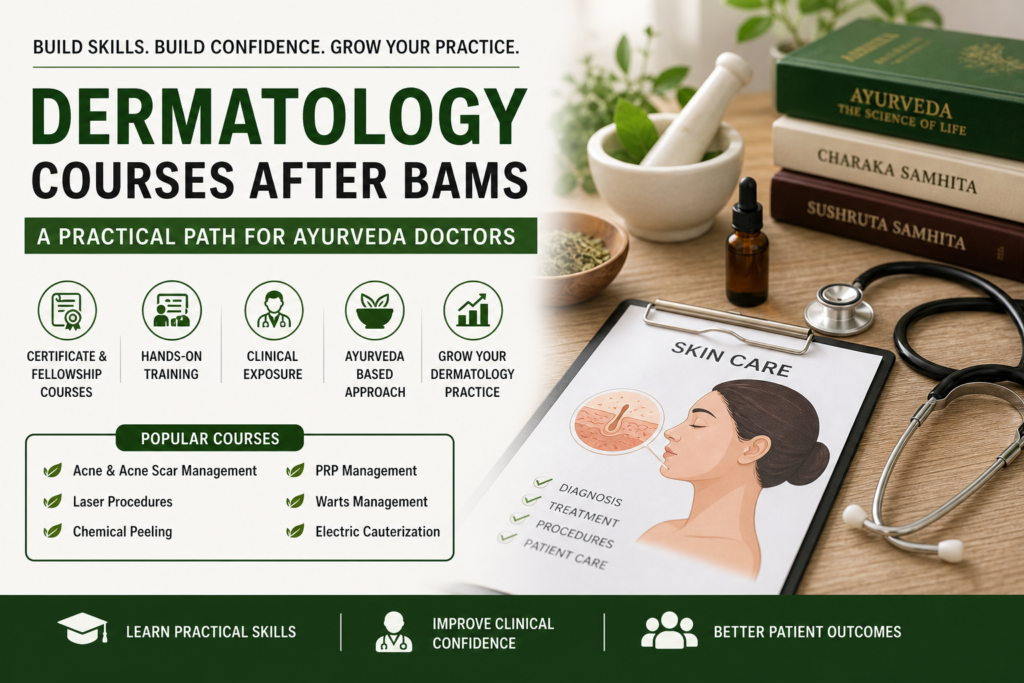 Dermatology Courses After BAMS: A Practical Guide for Ayurveda Doctors