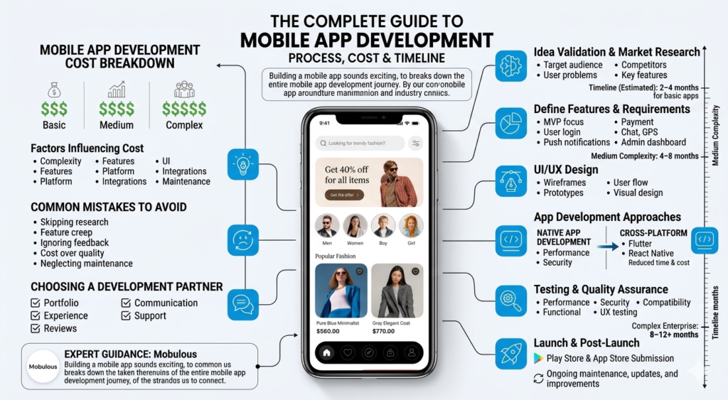 The Complete Guide to Mobile App Development: Process, Cost & Timeline