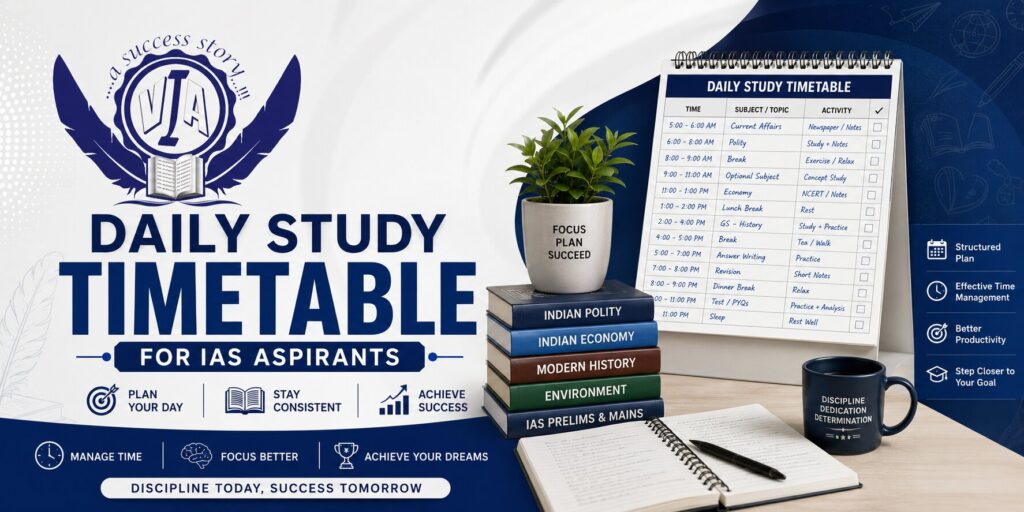 Daily Study Timetable for IAS Aspirants