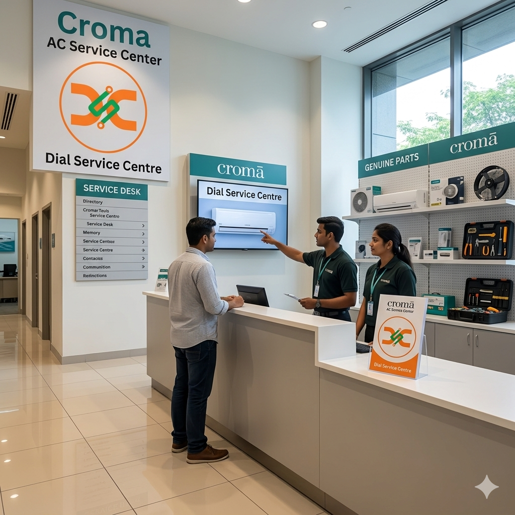 Are trained technicians available at the Croma AC Service Center?