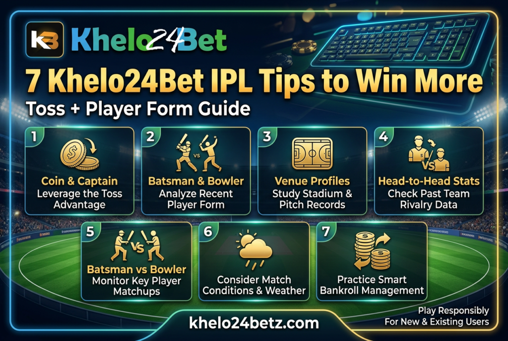 7 Khelo24Bet IPL Tips to Win More: Toss + Player Form Guide 