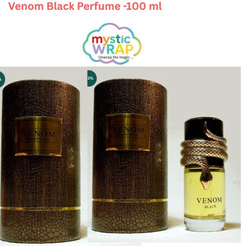 Venom Black Perfume – 100 ml | Long-Lasting Eau de Parfum for Men | MysticWrap
