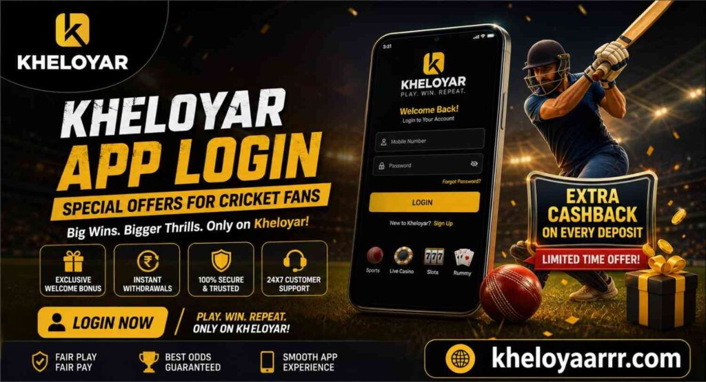 Kheloyar App Login – Special Offers for Cricket Fans