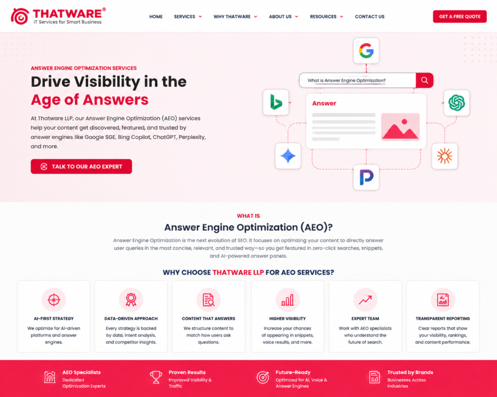Thatware LLP: A Leader Among the Top Answer Engine Optimization Companies