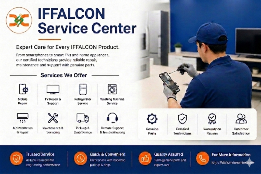 Are out-of-warranty devices repaired at IFFALCON Service Center?