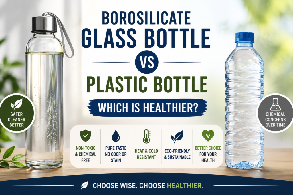 Borosilicate Glass Bottle vs Plastic Bottle: Which is Healthier?