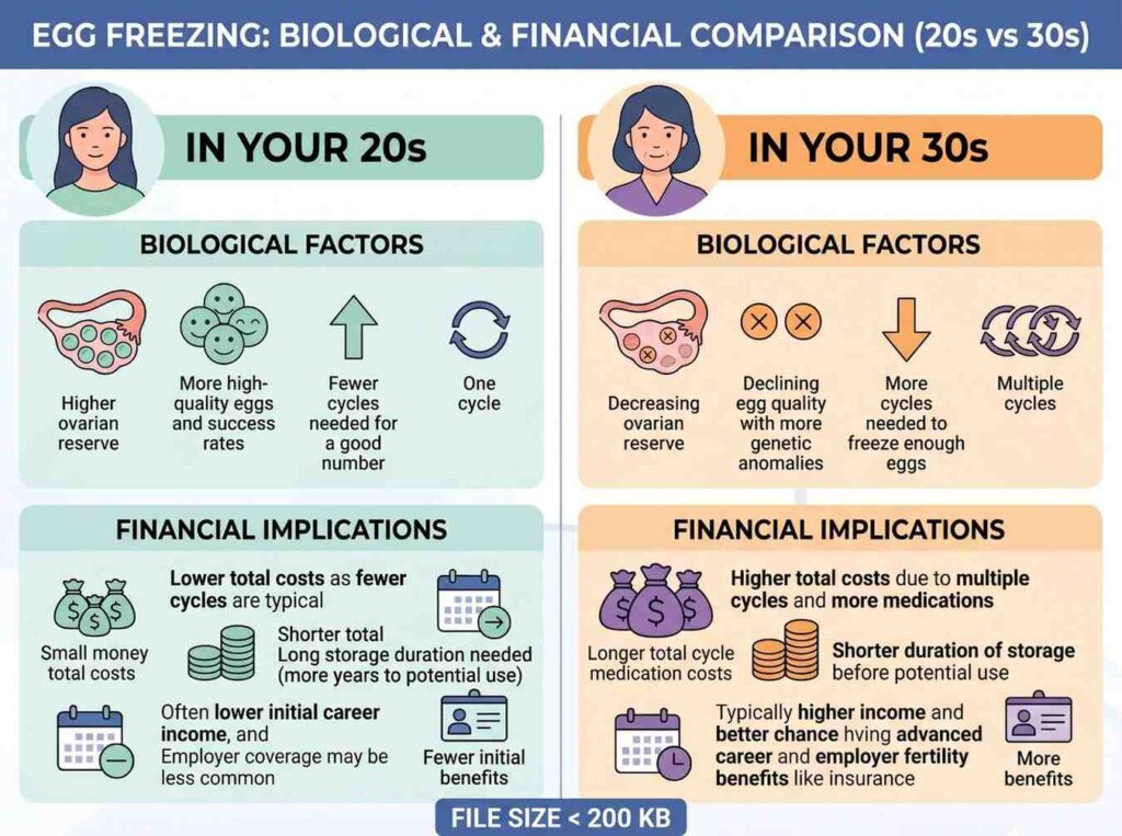 Egg Freezing in Your 20s vs. 30s: A Financial and Biological Comparison