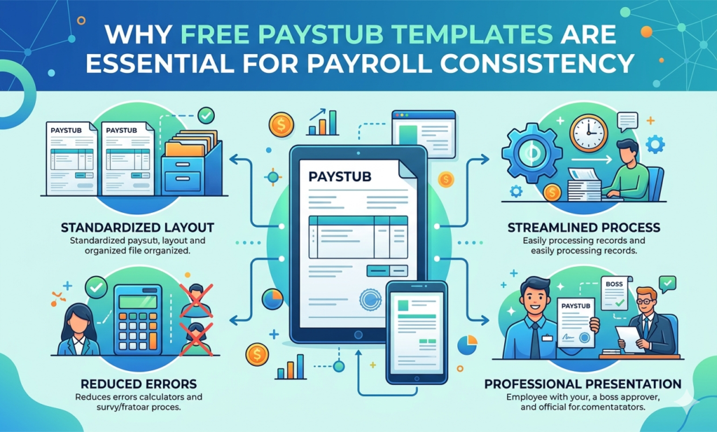 Why Free Paystub Templates Are Essential for Payroll Consistency