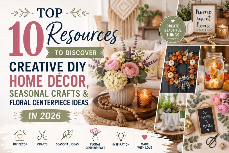 Top 10 Resources to Discover Creative DIY Home Décor, Seasonal Crafts & Floral Centerpiece Ideas in 2026