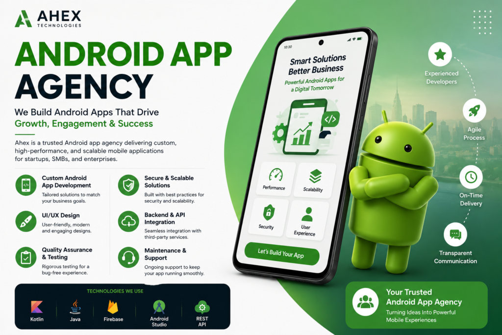 Android App Agency for Custom & Scalable Mobile Solutions
