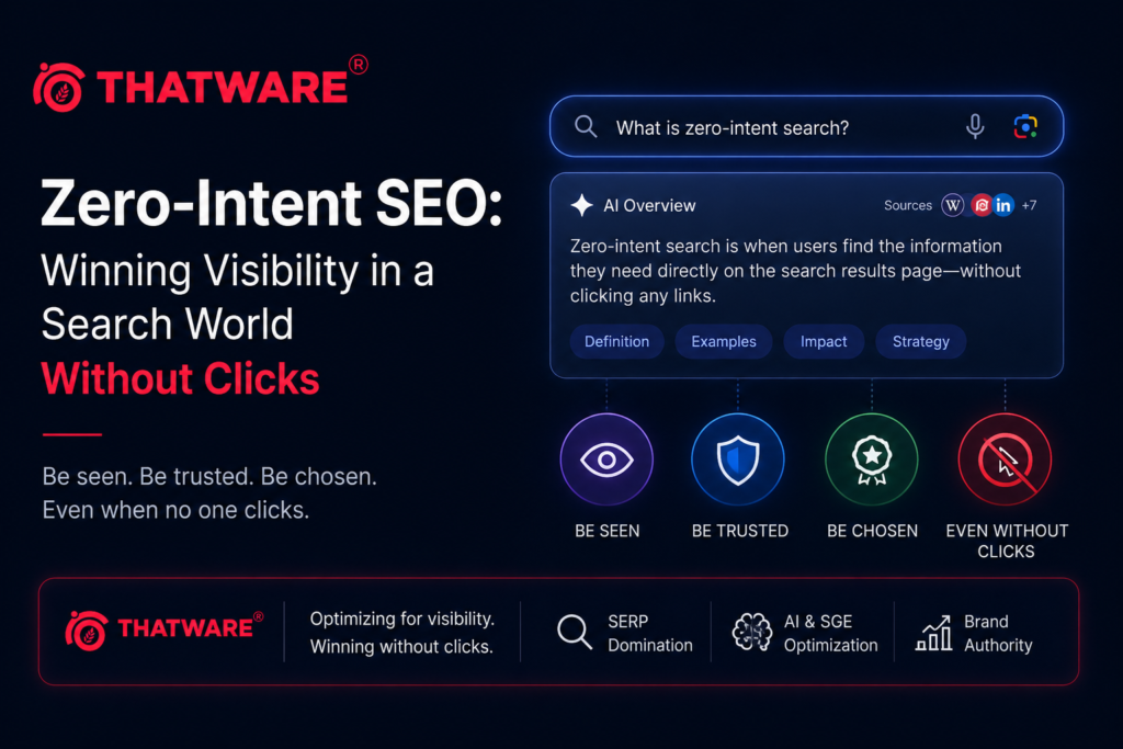 Zero-Intent SEO: Winning Visibility in a Search World Without Clicks