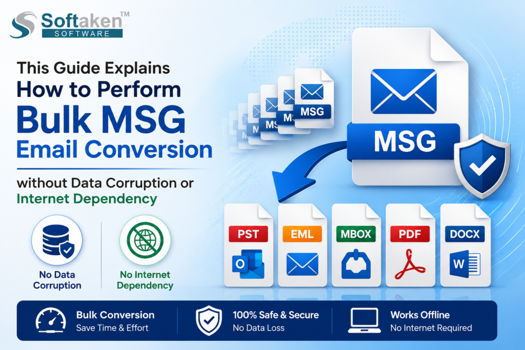This Guide Explains How to Perform Bulk MSG Email Conversion without Data Corruption or Internet Dependency