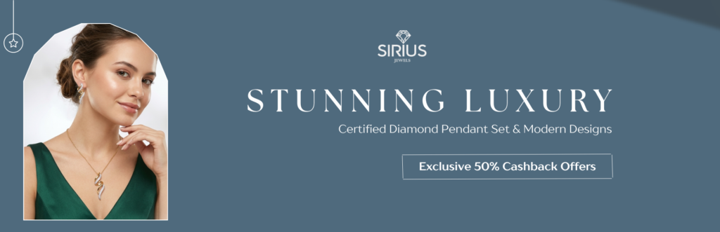 Buy Diamond Pendant Set Online for Women at Best Price | Sirius Jewels