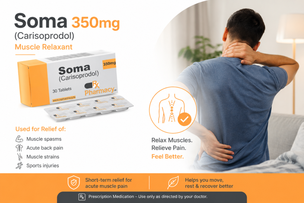 Soma 350 Mg (Carisoprodol): Complete Guide for Acute Muscle Pain Treatment in 2026