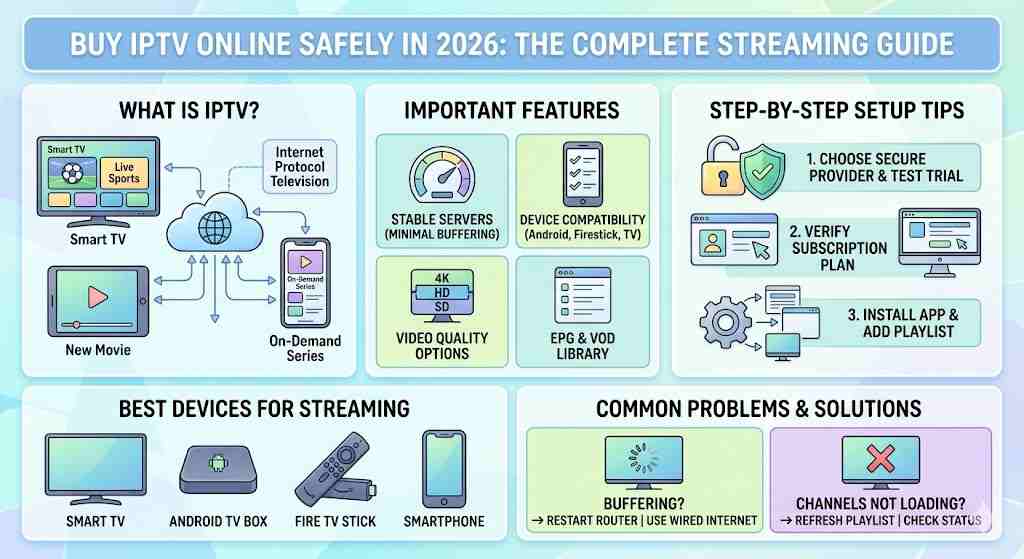 Buy IPTV Online Safely in 2026 – Complete Streaming Guide