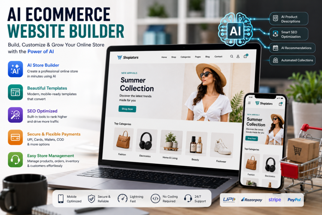 AI Ecommerce Website Builder for Modern Online Stores