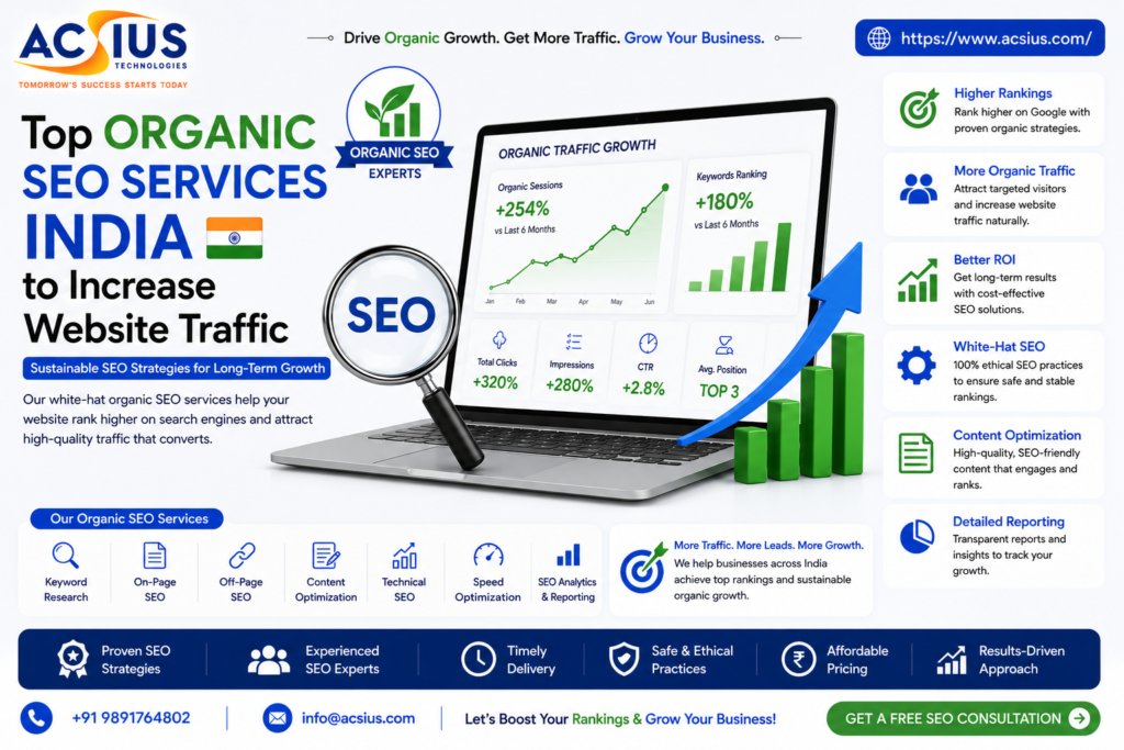 Top Organic SEO Services India to Increase Website Traffic