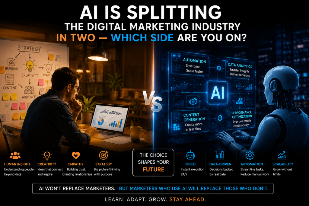 AI Is Splitting the Digital Marketing Industry in Two — Which Side Are You On?