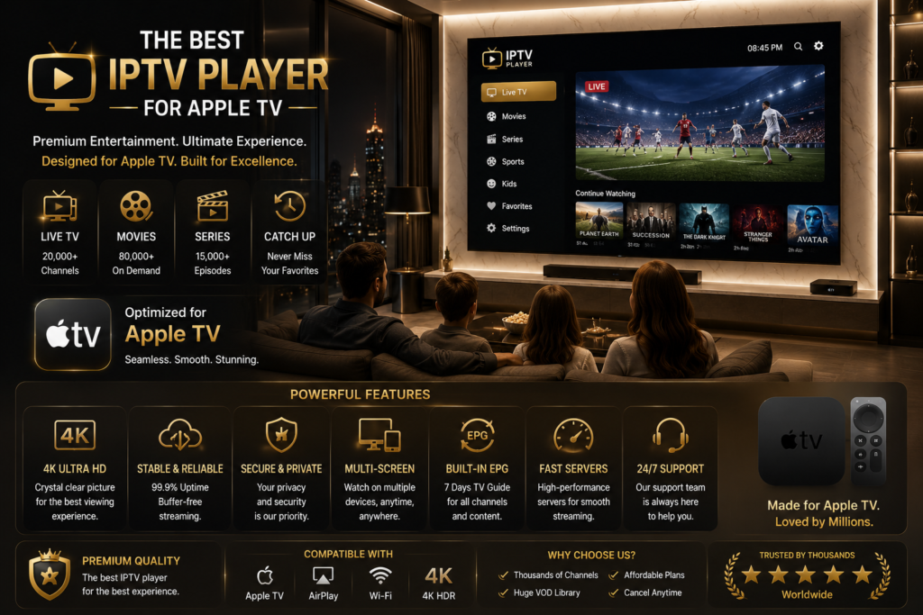 Best IPTV Player for Apple TV in 2026 | Top IPTV Apps Reviewed