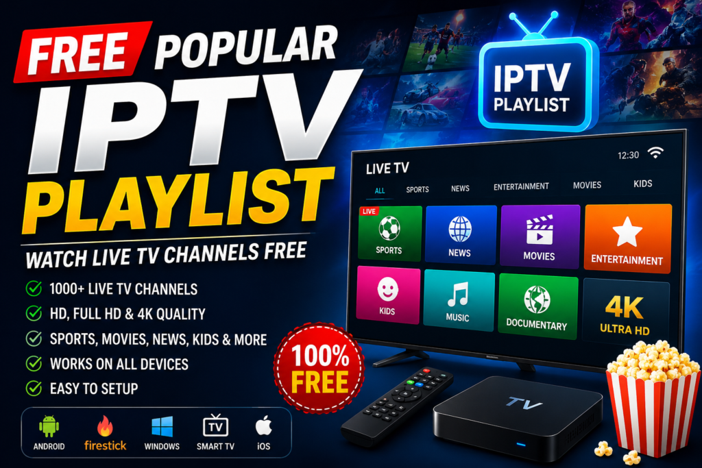 Free Popular IPTV Playlist 2026 – Best IPTV Streaming Guide
