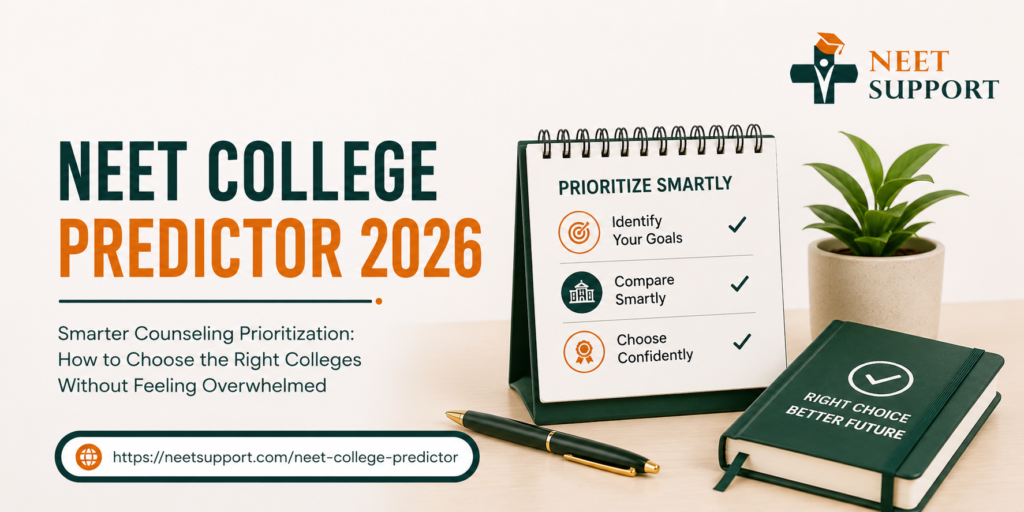 NEET College Predictor 2026 for Smarter Counseling Prioritization: How to Choose the Right Colleges Without Feeling Overwhelmed