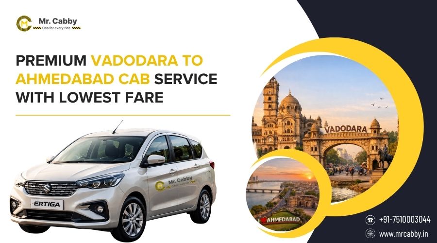 Premium Vadodara to Ahmedabad Cab Service with Lowest Fare